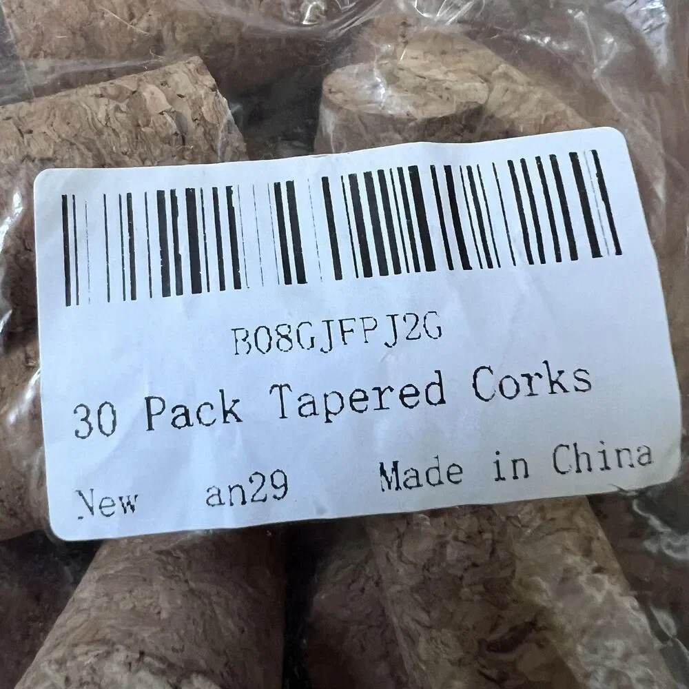 27 Pack Tapered Corks Bottle‎ Stoppers Natural Cork Craft DIY Supplies